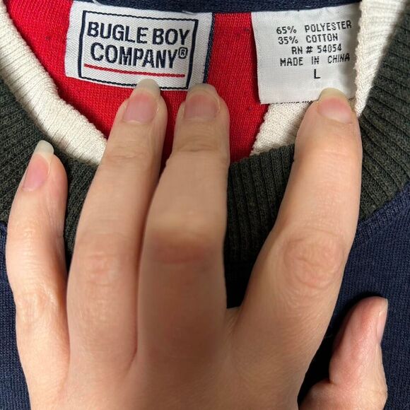 Navy and green vintage 90s 1990s golf sweatshirt golf large - Picture 5 of 5